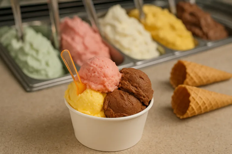 Gelato merupakan kuliner Jogja kekinian yang memiliki rasa yang manis
