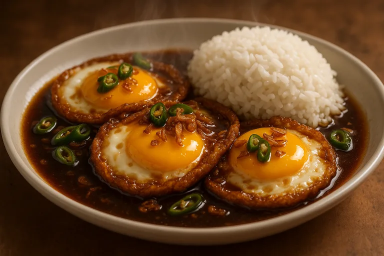 Masakan dengan dengan resep semur telur ceplok yang lezat