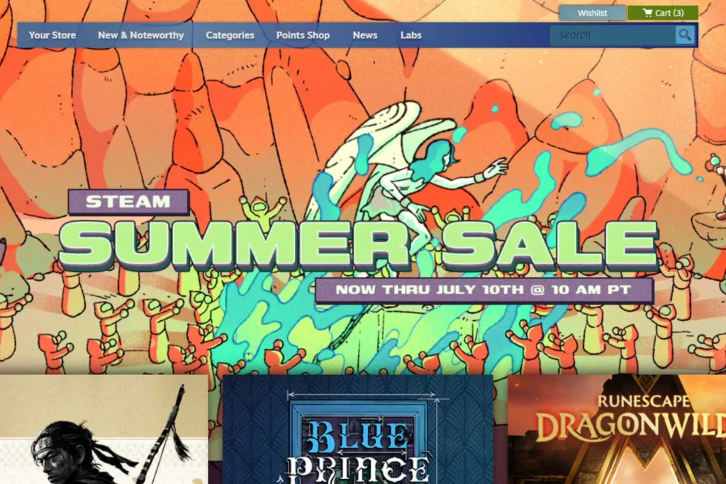Ilustrasi Steam Summer Sale 2025